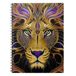 Gold Filigree Lion Notitieboek