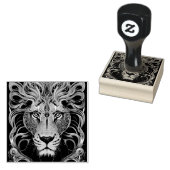 Gold Filigree Lion Rubberstempel (Gestempeld)