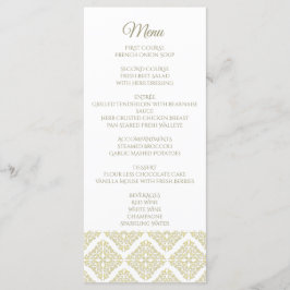 Gold Filigree-menukaart Menu
