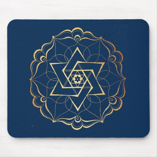 Gold filigree Star van David Muismat (Voorkant)