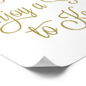 Gold Find Your Seat Enjoy a Glass to Keep Wedding Poster (Hoek)