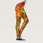 Gold Fire Abstract Leggings (Rechts)