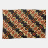 Gold Fire Frills Batik Kitchen Tea Cloth Theedoek (Horizontaal)