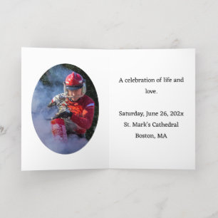 Gold Firefighter Logo Foto Insert Memorial Folie Wenskaart