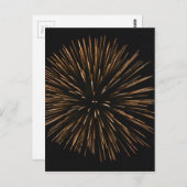 Gold Fireworks Golden Starburst Briefkaart (Voorkant / Achterkant)
