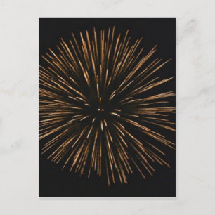 Gold Fireworks Golden Starburst Briefkaart