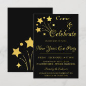 Gold Fireworks - Nieuwe jaren Kaart (Voorkant / Achterkant)