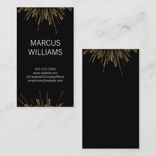 Gold Fireworks Visitekaartje (Voorkant / Achterkant)