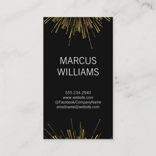 Gold Fireworks Visitekaartje (Voorkant)