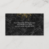 Gold Fireworks | Zwarte marmer Visitekaartje (Achterkant)