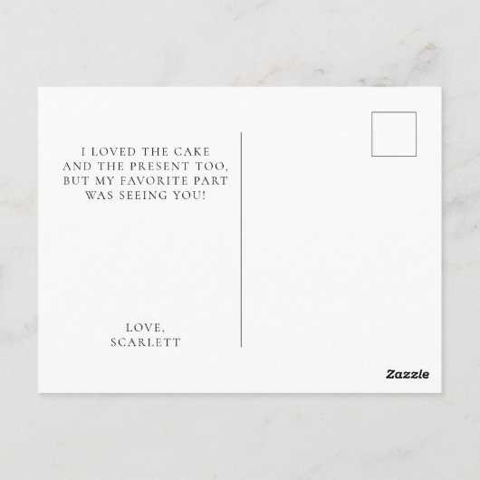 Gold First Birthday Foto: briefkaart (Achterkant)