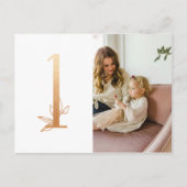 Gold First Birthday Foto: briefkaart (Voorkant)