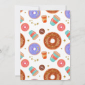 Gold First Birthday Party Donut Theme Invitation Kaart (Achterkant)