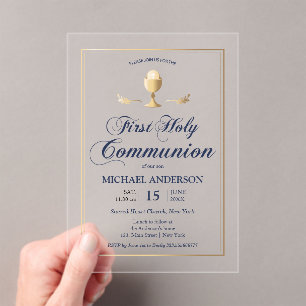 Gold First Community Elegant Invitation Acryl Uitnodigingen
