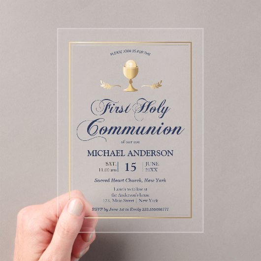 Gold First Community Elegant Invitation Acryl Uitnodigingen (Insitu (Draagbaar))