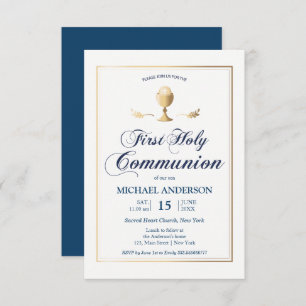 Gold First Community Elegant Invitation Kaart