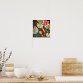 Gold Fish Koi Pond Water Lilie Poster (Keuken)
