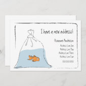 Gold Fish New Home Moving Announcement Aankondiging (Voorkant / Achterkant)
