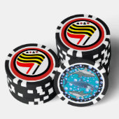 Gold Flag Poker Chips (Opstapeling)