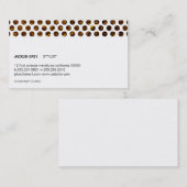 Gold Flake Polka Dots (wit) Visitekaartje (Voorkant / Achterkant)
