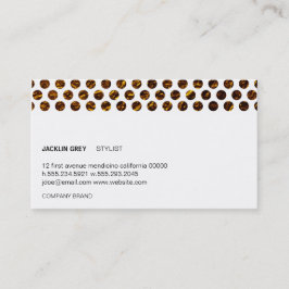 Gold Flake Polka Dots (wit) Visitekaartje