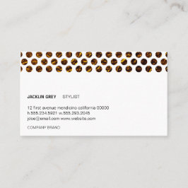 Gold Flake Polka Dots (wit) Visitekaartje