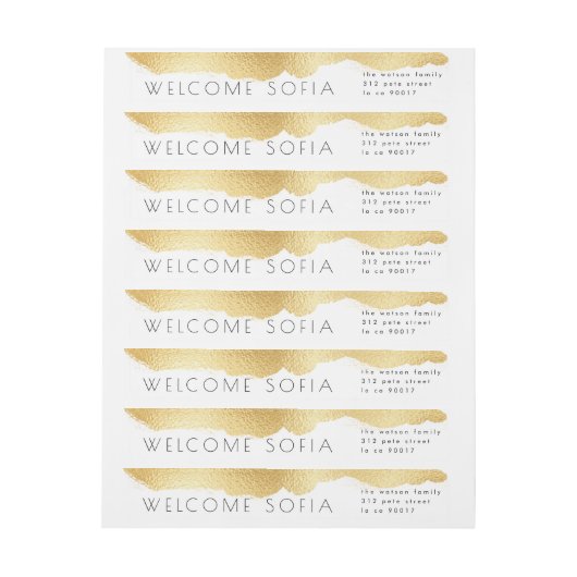 Gold Flake Welcome Poirent Birth Announounding (Vel)