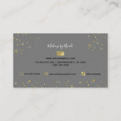 Gold Flakes Glitter Glam Minimale Beauty Makeup Visitekaartje (Achterkant)