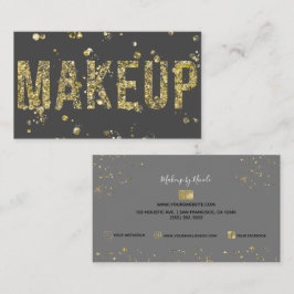 Gold Flakes Glitter Glam Minimale Beauty Makeup Visitekaartje