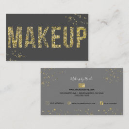 Gold Flakes Glitter Glam Minimale Beauty Makeup Visitekaartje
