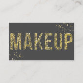 Gold Flakes Glitter Glam Minimale Beauty Makeup Visitekaartje (Voorkant)