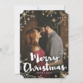 Gold Flakes kerst Feestdagenkaart (Voorkant)