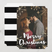 Gold Flakes kerst Feestdagenkaart (Voorkant / Achterkant)