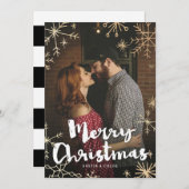 Gold Flakes kerst Feestdagenkaart (Voorkant / Achterkant)