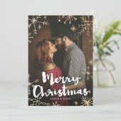 Gold Flakes kerst Feestdagenkaart (Staand voorkant)