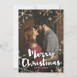 Gold Flakes kerst Feestdagenkaart