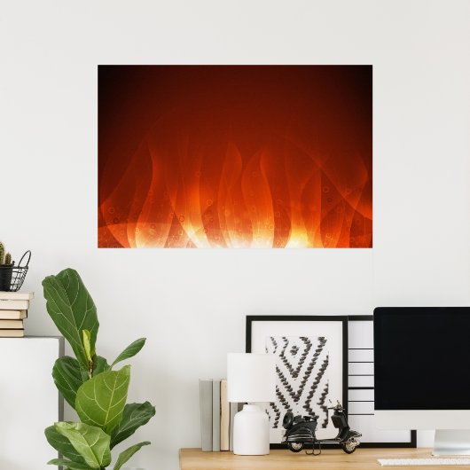 Gold Flame Poster (Thuiskantoor)