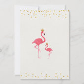 Gold Flamingo Baby shower-uitnodiging Kaart (Achterkant)
