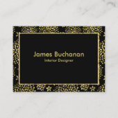 Gold Flare op zwart Visitekaartje (Voorkant)