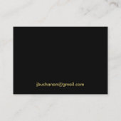 Gold Flare op zwart Visitekaartje (Achterkant)