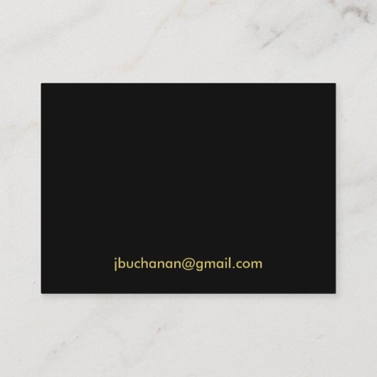 Gold Flare op zwart Visitekaartje (Achterkant)