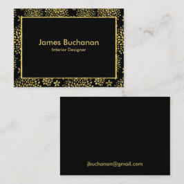 Gold Flare op zwart Visitekaartje