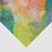 Gold Flecked Scarlet, Turquoise en Bright Green Tissuepapier (Detail)