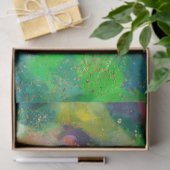 Gold Flecked Scarlet, Turquoise en Bright Green Tissuepapier (Geschenk)