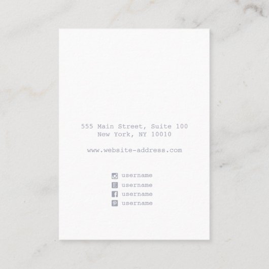 Gold Flecks Ketting Display Visitekaartje (Achterkant)