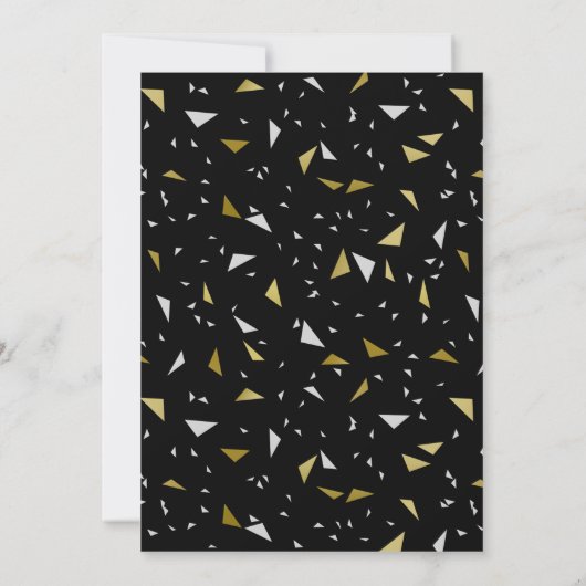 Gold Flecks & marble Rehearsal Dinner Invitation Kaart (Achterkant)