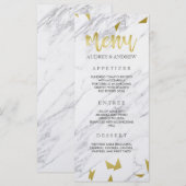 Gold Flecks & Marble Wedding Menu (Voorkant / Achterkant)