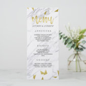 Gold Flecks & Marble Wedding Menu (Staand voorkant)