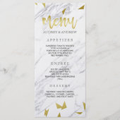 Gold Flecks & Marble Wedding Menu (Voorkant)