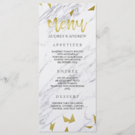 Gold Flecks & Marble Wedding Menu